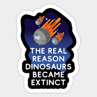 Why dinosaurs went extinct. Sticker